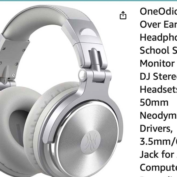 HEADPHONES, ONE ODIO PRO-10 OVER EAR WIRED HEADPHONES, 50MM NEODYMIUM DRIVERS, - Picture 9 of 10